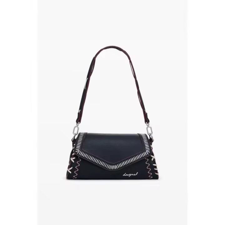 Bolsos sport de mujer DESIGUAL WAXPBE 2000 BOLSO MANHATTAN PESPUNTES BLACK 37311 25I - 1