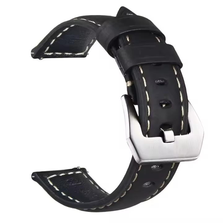 Correa de reloj de cuero de liberación rápida para hombre y mujer, correas de repuesto de ancho: 24 mm - 1