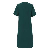 Vestido Midi Vintage De Verano Para Mujer Madura Con Bordado Casual Sólido Suéter Elegante Bodycon Para Fiesta Vestidos - details 2