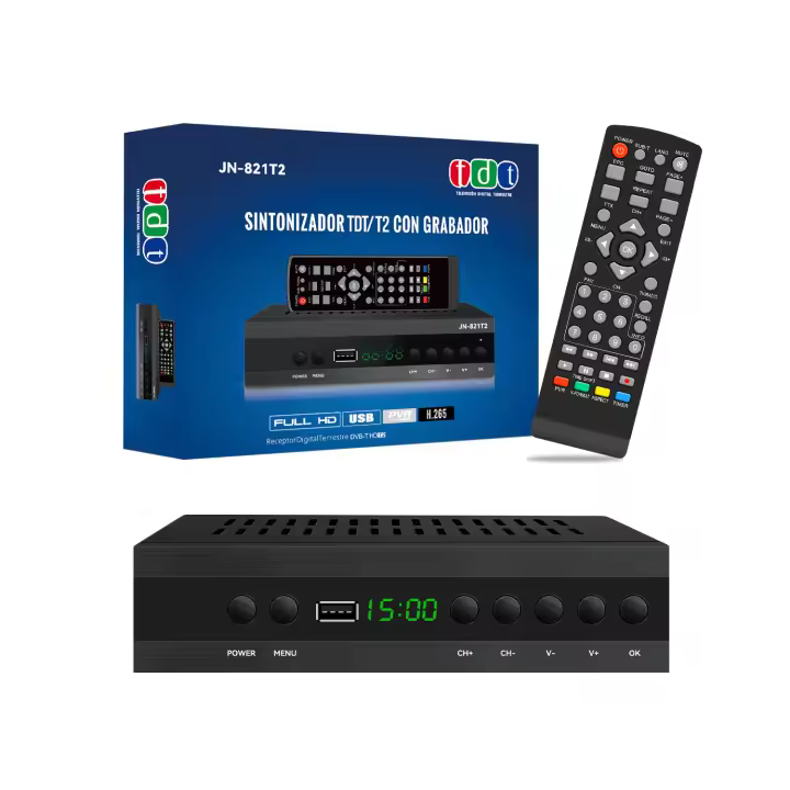 MOV-New Spanish TDT TV Decoder DVB-T T2 H265 HEVC FTA Full HD PVR, USB, HDMI, SCART, Digital Terrestrial TV Tuner, Full HD 1080p HD Digital Receiver - 1