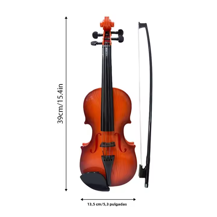 Violín Simulado Para Principiantes Con Cuerdas Ajustables Regalo Musical De Navidad Exquisito Propiedad De Instrumento Musical - 1