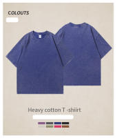 Camiseta Vintage Lavada Para Hombres Estilo Hip Hop Retro Punk Harajuku Algodón 250gsm Manga Corta Camiseta Ácido Top Casual - details 15