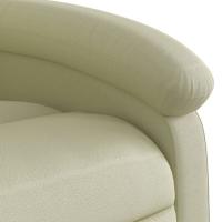 vidaXL Sillón reclinable de cuero auténtico crema Cómodo asiento con Cuero auténtico de vaca - details 4