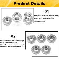 Tornillos De Bloqueo Automático Hexagonales De Acero Inoxidable 304 Con Flanqueado DIN6923 M3 M4 M5 M6 M8 M10 M12 Para Metalworking - details 1
