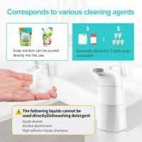 Dispensador automático de jabón de espuma 310ml dispensador de jabón líquido con sensor infrarrojo alimentado por 3 pilas AA para baño cocina escuela Oficina - details 7