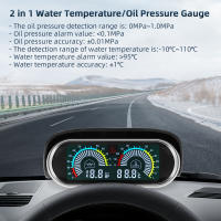 Medidor De Temperatura Y Presión De Aceite Para Coche LCD 2 En 1 Con Adaptador De Sensor De Presión De Aceite 1/8NPT Indicador De Presión De Combustible 26~40mm - details 2