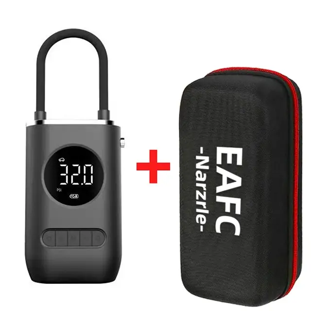 Compresor de aire para coche eléctrico, 50W 150 PSI, bomba infladora inalámbrica, detección digital inteligente de presión de neumáticos para coche, bicicleta, motocicleta, balón - 1