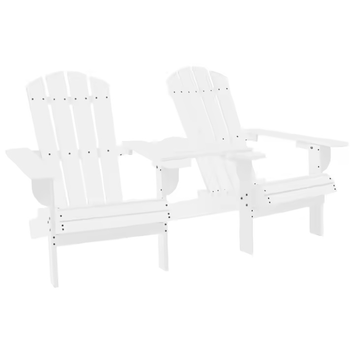 vidaXL Sillas Adirondack de jardínmesita madera maciza abeto - 1