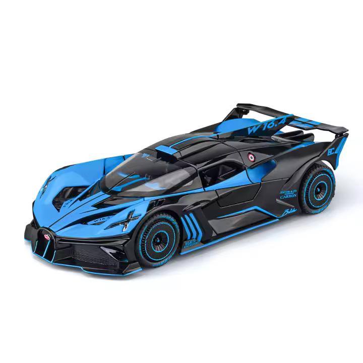 Modelo De Coche De Escala 1:24 Bugatti Bolide En Aleación De Metal Miniatura Para Coleccionistas Y Regalos Para Niños A607 - 1