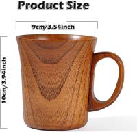 1PC Taza De Madera Con Agua De Miel Japonesa Creativa Jujube Taza De Café Té Cerveza Jugo Leche Con Mango Natural Artesanal - details 0