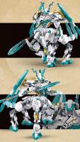 Bloques De Construcción Creativos Serie Mecha Batalla Deformada Dragón Blanco Caballo Modelo Juguetes Transformables Para Niños Regalos Tamaño Pequeño Compatible Con Lego Material ABS - details 4