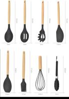 Set De Utensilios De Cocina Ecológicos De Silicona 12PCS Incluye Tampones Y Cuchara Medidora Herramientas De Cocina Prácticas - details 5