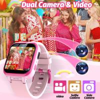 Relojes inteligentes para niños con juegos de rompecabezas Cámara de pantalla táctil de alta definición reproductor de música de vídeo despertador linterna moda regalos de relojes inteligentes para niños 6 - 13 años juguetes para niños y niñas - details 6