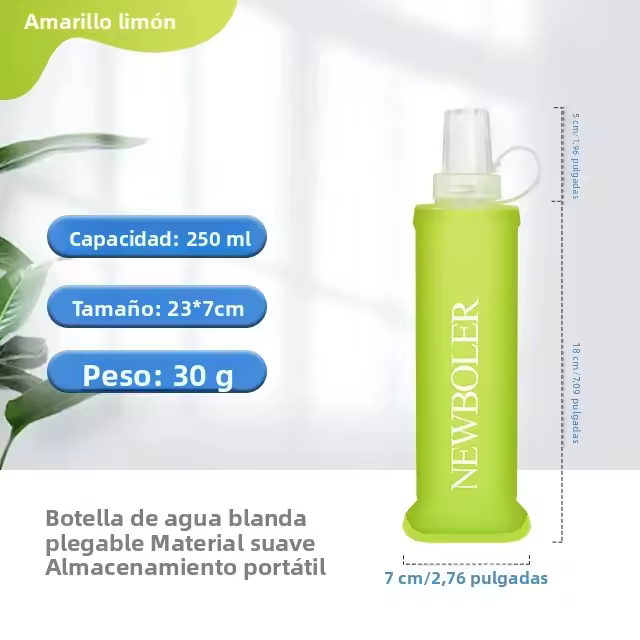 Botella De Agua Plegable TPU BPA-Free Para Deporte Al Aire Libre Senderismo Camping Correr Portátil Botella Suave De Capacidad ≤300ml - 1