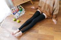 Calentadores De Pierna De Algodón Para Mujer Invierno Gaiter Alto Rodilla Manguito Largo Suave Calcetines De Lana Tejidos Cubierta De Pie Topper - details 23