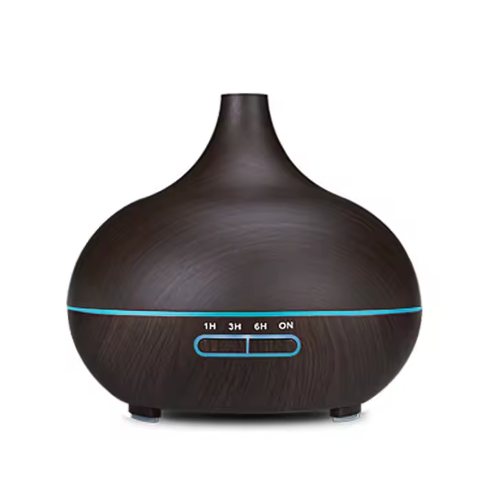 PORCHEDDU Difusor de aroma, nebulizador ultrasónico de aroma de 550 ml (Negro) - 1
