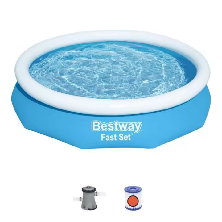 Piscina Hinchable Redonda Bestway Fast Set 305x66 Cm con Depuradora - 1