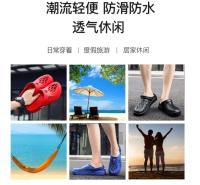 Sandalias De Hombre Para Verano Clogs EVA Zapatillas De Jardín Plataforma Playa Couplet Slides Para Interior Baño Talla Grande - details 2