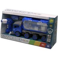 Tachan- Camión Policía con Sonido y Montaje Eléctrico, Radio Control, Color azul CPA 7838027L - details 0