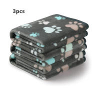 Impresiones grises del cojín 76*52 de la pata del perro del gato de la franela coralina de la franela del animal doméstico del Amazonas - details 2