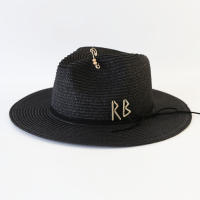 Sombrero De Paja Para Mujer Y Hombres Moda Verano 2025 Sombrero De Playa Casual Sombreros De Paja Con Visera Estilo Panama Protección Solar - details 3