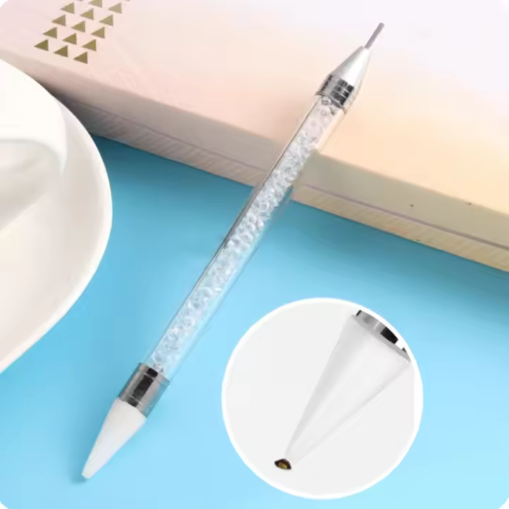 1pcs Herramienta De Dote De Joyería Plástico Doble Cabeza Pincel Para Colocar Y Retirar Diamantes De Moda Uso Dual - 1