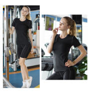 Top De Yoga Para Mujer 2023 Camiseta Deportiva De Secado Rápido Para Gimnasio Running Fitness Poliéster Spandex Manga Corta Transpirable Talla Verdadera - details 3