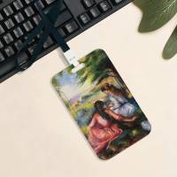 Portatarjetas Art Pierre-Auguste Renoir Para Estudiantes Y Trabajo Con Correa Negra Material PVC Tamaño Clásico - details 5