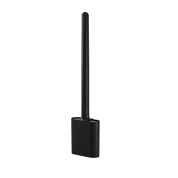 Set De Cepillo De Inodoro Mini De Silicona Con Montaje En Pared Y Stándar Doble Propósito Fácil De Limpia Esquina Del Inodoro - 1