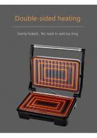 Sandwichera, Gran Sandwichera Eléctrica 3-en-1 Panini Grill, se abre 180 Grados para asar en interiores, ideal para asar filetes, hamburguesas, sdwániches, sartenes antiadheres - details 4