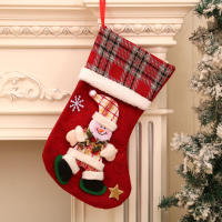 Grande Calcetines De Navidad Decoración Para Familia Y Fiesta Navideña Con Diseños De Santa Claus Renos Oso Y Oso Polar - details 8