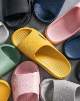 Pantuflas De Casa Suaves Para Parejas Verano Antideslizantes Para Baño Hombres Mujeres Sandalias Planas Color Sólido Hotel - details 11