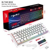 L500 Wired/Wireless Gaming Keyboard 61 Keys With Dynamic RGB Backlight For PC Laptop Gamer - details 21