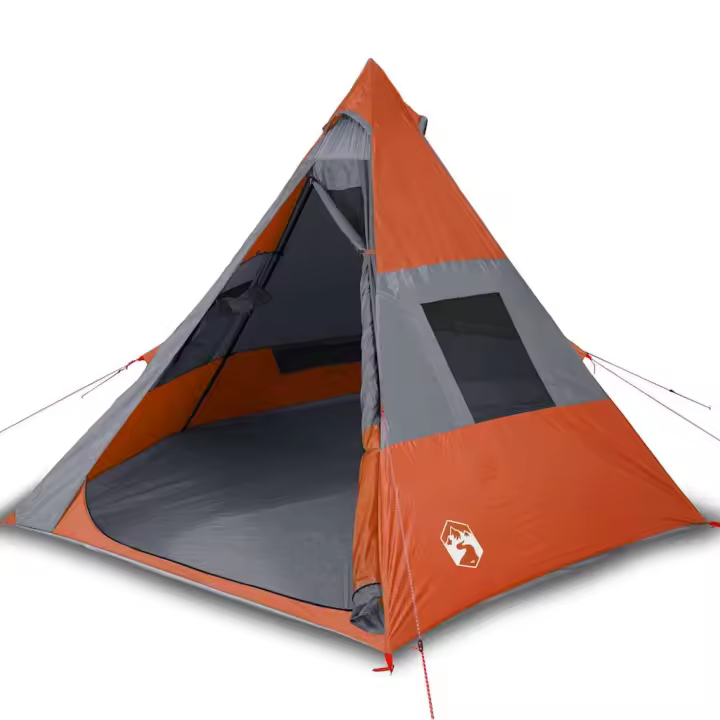 vidaXL Tienda de Campaña Tipi para 7 Personas Impermeable Toldo Carpa Color Azul,  Gris y naranja,  Verde y mas - 1