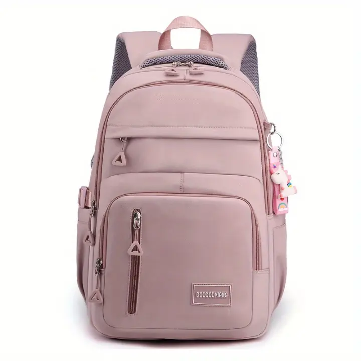 Mochila de nailon de moda para mujer, mochila informal resistente al agua de gran capacidad con correas ajustables - 1