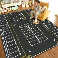 Carpetas De Tráfico Modernas Para Sala De Estar Alfombra De Piso Para Juego De Niños Alfombra De Zona Para Dormitorio Y Sofá Al Lado Alfombra De Puerta Decorativa De Polyester 100% - details 3