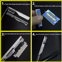 Afeitadora Manual Plegable Portátil Para Principiantes Apto Para Mujeres Accesorio De Peluquería Seguro Para Cejas Rasador De Cabello - details 2