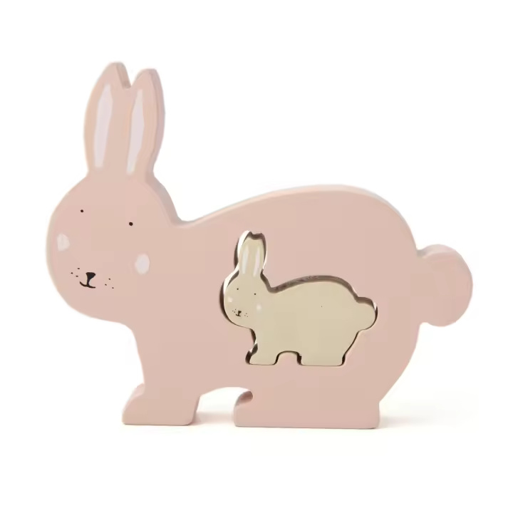 Puzle Montessori de Bebes Conejo de madera Trixie - 1
