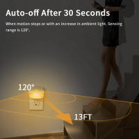 Lámpara Nocturna LED Con Sensor De Movimiento EU Plug Para Decoración De Habitaciones De Niños Pasillo Escaleras WC Lámpara Nocturna Para Dormitorio - details 12