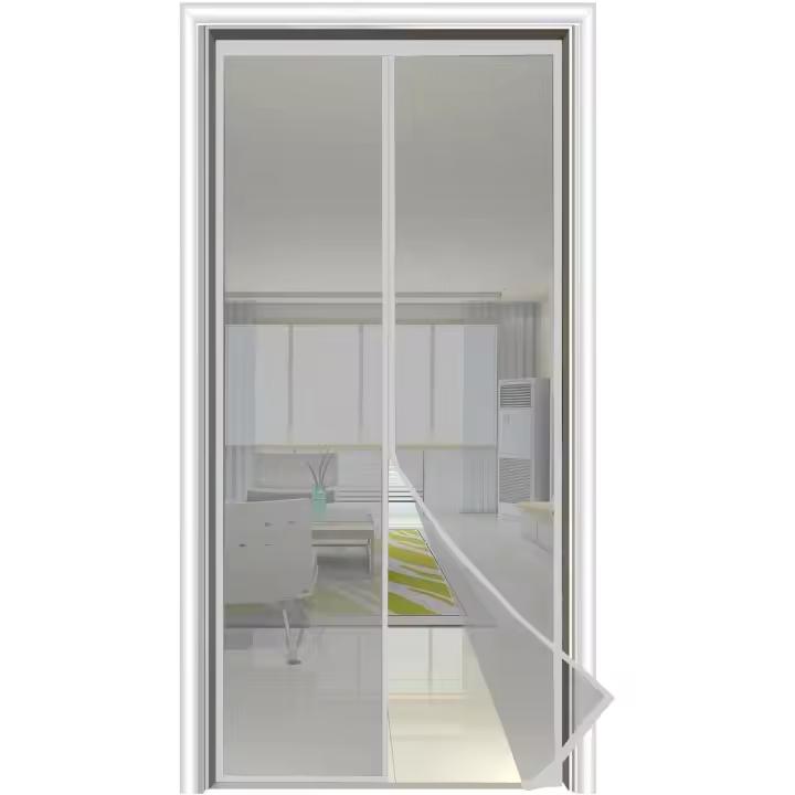Cortina Mosquitera Magnética para Puerta Exterior con Imanes, Mosquitera Cortina Puerta Magnetica Imantada - (90x210, Gris) - 1