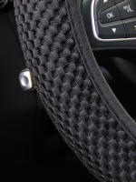 Cubierta De Volante De Coche Transpirable Masajeadora Para Todas Las Estaciones En Malla Negra Accesorio Comfort Para Mujeres - details 2