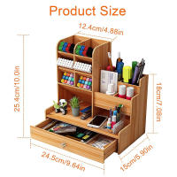 Organizador De Escritorio De Madera DIY Con Cajón Y Gran Capacidad Para Almacenamiento De Estationery Para Oficina Y Escuela - details 3