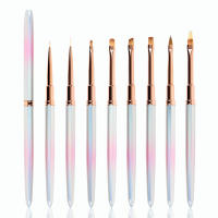 Pincel De Arte Para Uñas Gradient 1Pcs Herramienta Profesional Para Manicura Y Uñas De Gel UV Pincel De Pintura Y Dibujo Para Salón De Belleza - details 0