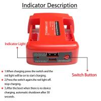 Adaptador De Batería Para Milwaukee 18V Con Cargador USB Y Tipo-C PD Fuente De Alimentación Compatible Con Batería Milwaukee 18V Accesorio De Herramienta Eléctrica - details 1