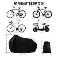 Cubierta Para Moto Impermeable Anti Polvo Con Protección UV Para Bicicleta De Montaña De Carretera Con Agujeros Para Cerradura Y Bolsa De Almacenamiento - details 4