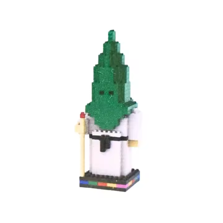 Pixo Nazareno con capirote verde y túnica blanca 342 piezas - bloques de construcción NZSC18 - 1