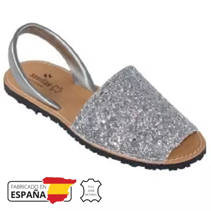 NAKLOE - Menorquinas mujer - (3 Colores diferentes) - Menorquinas piel - Avarcas mujer - Menorquinas brillo - Avarcas menorquinas mujer - Sandalias verano - Tallas 35-41- Hechas en España - 1