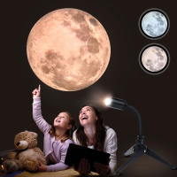 Lámpara De Noche Proyectora De Luna Con 3 Colores Ajustables Y Luz LED USB Decoración De Pared Y Techo Regulable Brillo - details 2