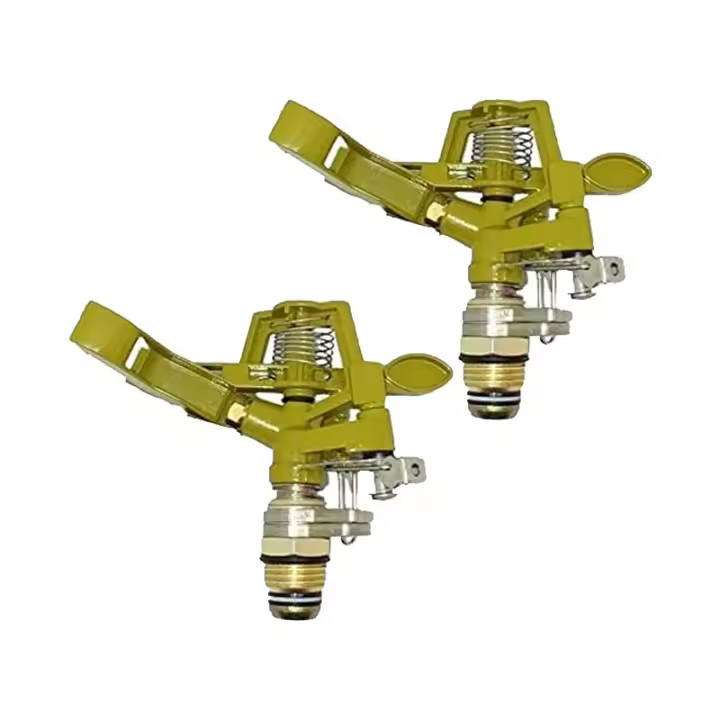 SUINGA Pack 2 Aspersor de riego latón zinc 1/2'' ajustable | Alcance 7-12,5 m | Caudal 9-20 litros/minuto | Aspersor agrícola - 1