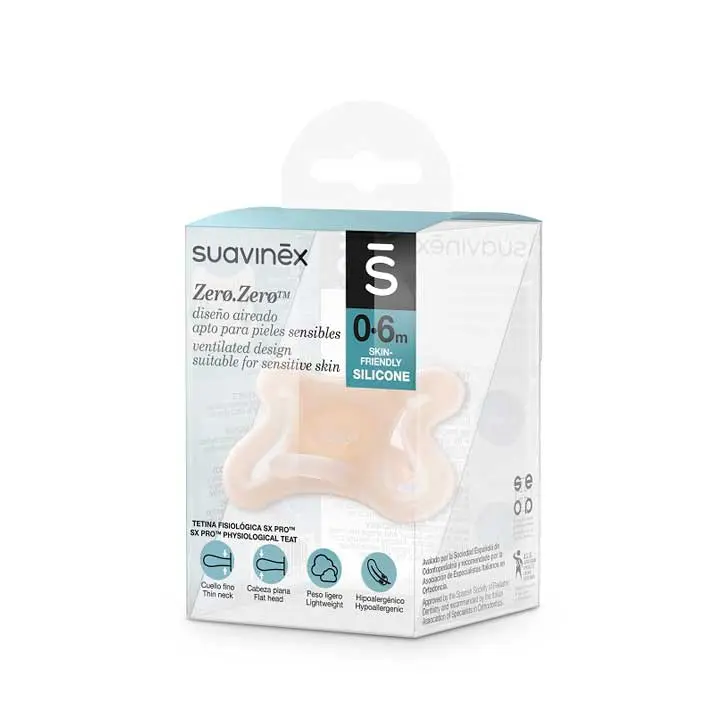 Suavinex Chupete Zero Zero Fisiologico Silicona 0-6 M 1Ud - 1